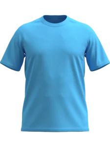 Azuro Plava Fit majica kratkih rukava od pamuka, uski kroj, moderna muška majica za svakodnevno nošenje