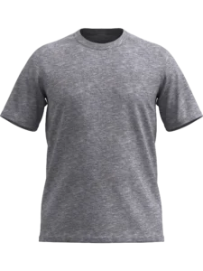 Melanž Siva Fit majica kratkih rukava od pamuka, uski kroj, moderna muška majica za svakodnevno nošenje