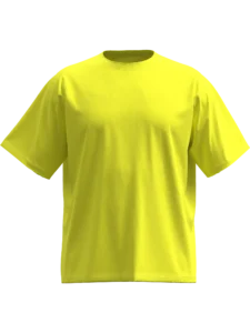 Žuta Oversize Raglan majica opuštenog kroja sa dugim rukavima i modernim izgledom