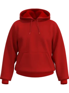 Dukserica od trokonca klasičnog kroja u crvenoj varijanti