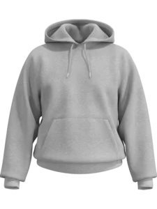 Dukserica od trokonca klasičnog kroja u melanz sivoj varijanti