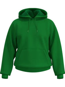 Dukserica od trokonca klasičnog kroja u zelenoj varijanti